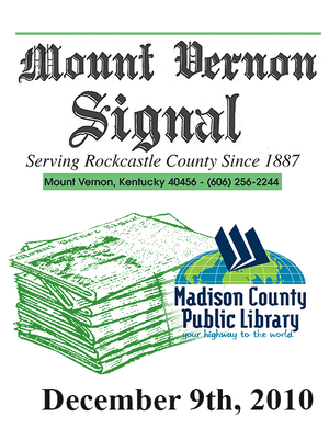 cover image of Mount Vernon Signal 12/09/2010